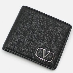 Valentino Garavani Black Key & Card Holder with Metallic Logo offers accepted